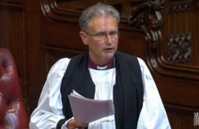 The Noble Lord Bishop Langstaff, Bishop of Coventry speaks in the House of Lords HS2 debate