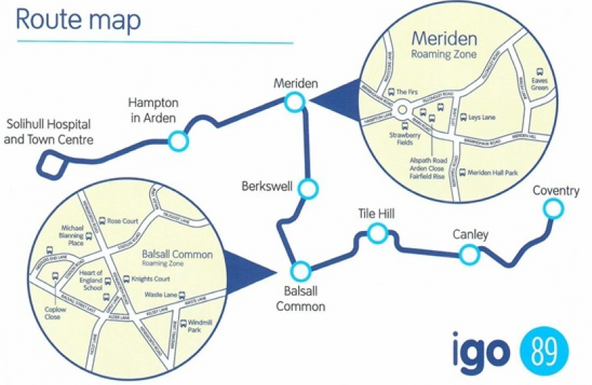 igo 89 Service Route Map