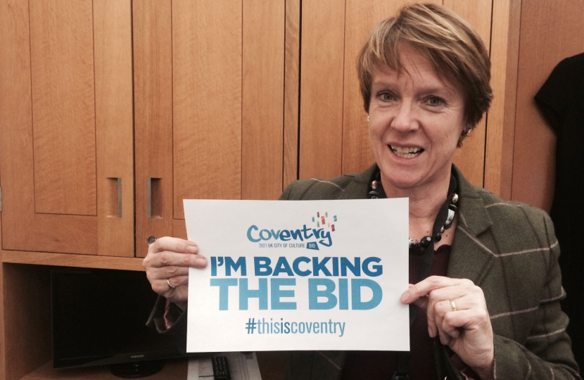 Dame Caroline is backing the Coventry 2021 City of Culture Bid