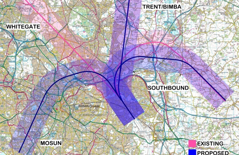 Proposed runway 33 (northbound) flight path changes
