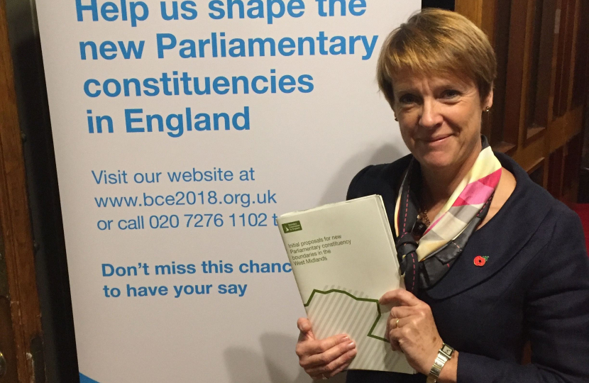 Dame Caroline at the Boundary Commission public hearing in Birmingham