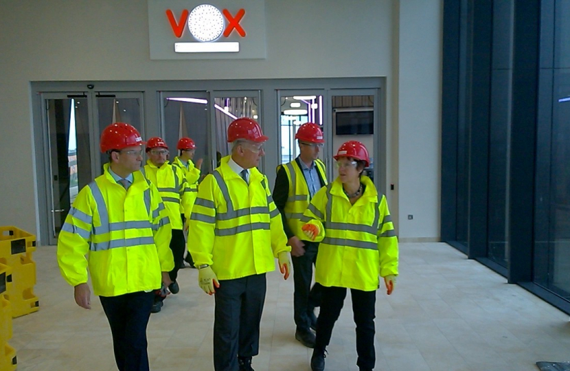 Dame Caroline visits a local construction project at the NEC complex