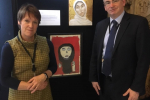 Dame Caroline Spelman and Julian Knight attend the exhibition in Parliament