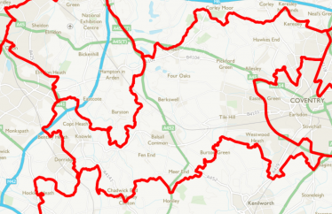'Coventry West and Meriden' constituency boundary proposal (2018)