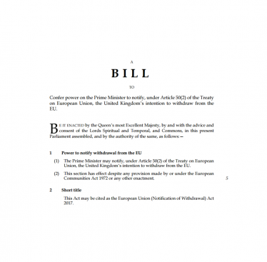 European Union (Notice of withdrawl) Bill
