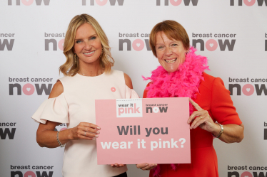 Dame Caroline Spelman 'wears it pink' for Breast Cancer Now
